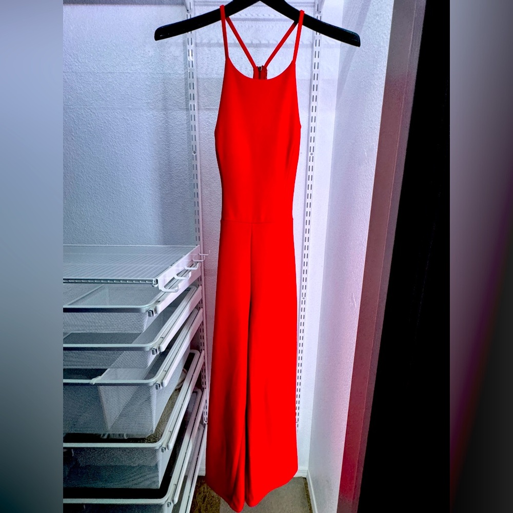 Red Lace Jumpsuit